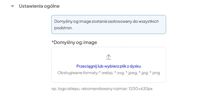 Ustawienia ogólne modułu OG Image